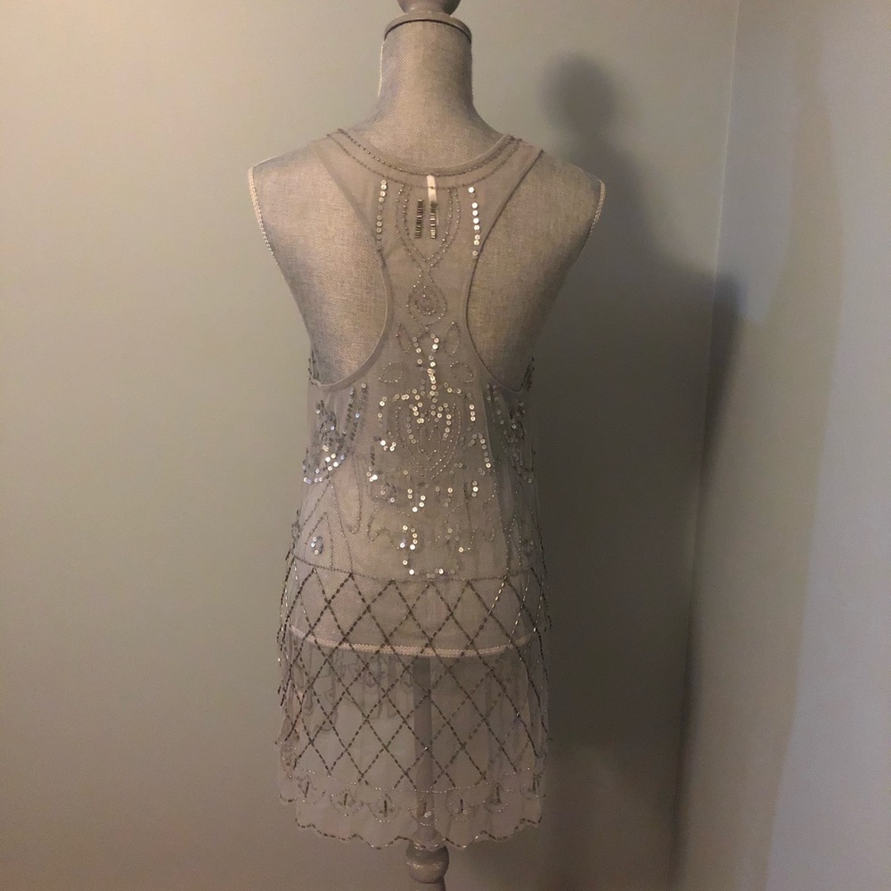 Sheer Beaded Slip Dress - Picture 4 of 5